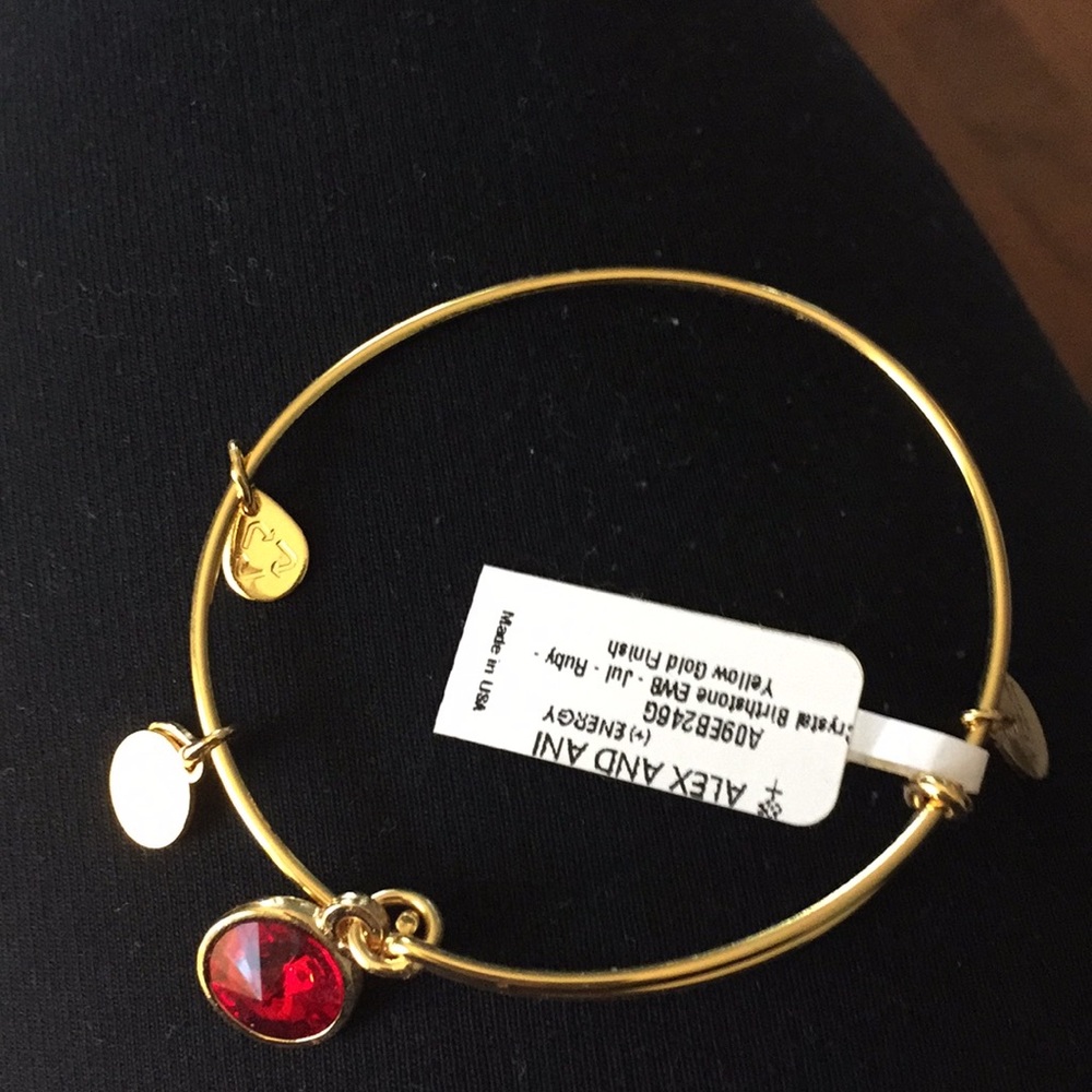 Alex and Ani July birthstone Ruby bracelet